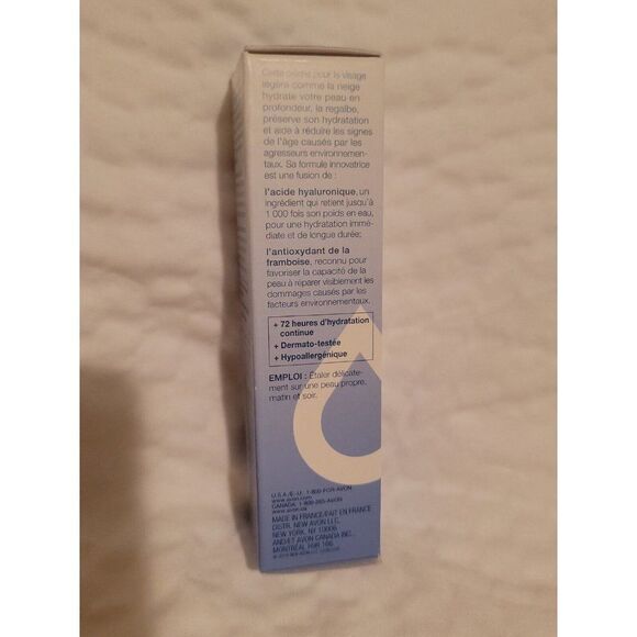 AVON 1.7 oz Anew Hydra Fusion Snow Cream Hyaluronic Acid Raspberry 50ml New - Picture 2 of 4